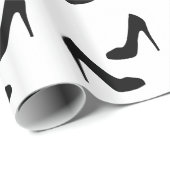 シルエットのレディースハイヒールの靴 ラッピングペーパー (ロールコーナー)