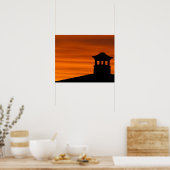 シルエットの五重塔 ポスター (キッチン)