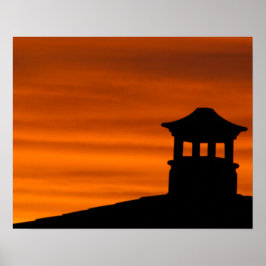 シルエットの五重塔 ポスター