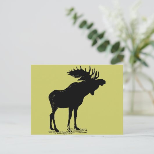 シルエットの任意の色を選択 ポストカード (スタンド正面)