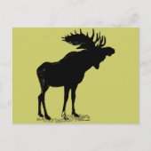 シルエットの任意の色を選択 ポストカード (正面)