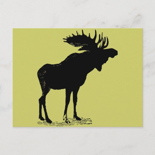 シルエットの任意の色を選択 ポストカード (正面)