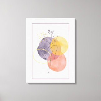 シルエットの女性 キャンバスプリント