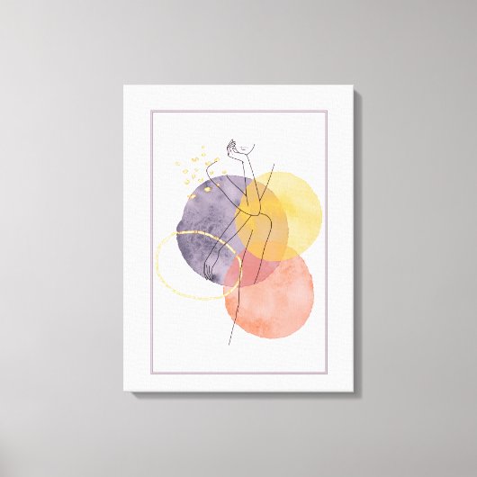 シルエットの女性 キャンバスプリント (正面)