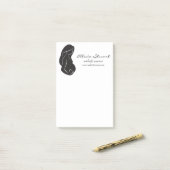 シルエットの妊婦の腹ハート ポストイット (デスク上)