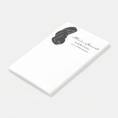 シルエットの妊婦の腹ハート ポストイット (アングル)