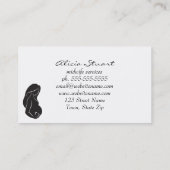 シルエットの妊婦の腹ハート 名刺 (裏面)