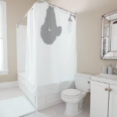 シルエットの影の後ろのスロスシャワーおもしろい シャワーカーテン (インサイチュ)