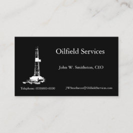 シルエットの掘削装置の名刺 名刺