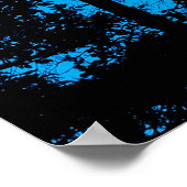 シルエットの木と満月 ポスター (角)