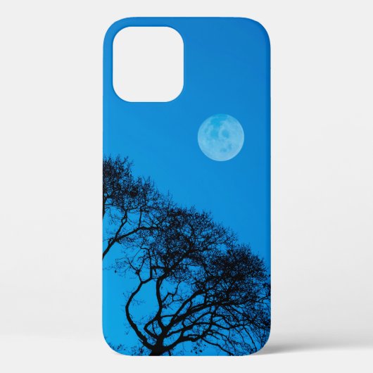 シルエットの木と満月Case-Mate iPhone c Case-Mate iPhoneケース (裏面)