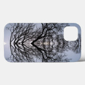 シルエットの木のパターンと青い空Case-Mate iP Case-Mate iPhoneケース (裏面 (横))