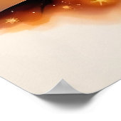 シルエットの灯りの魔法の木 ポスター (角)