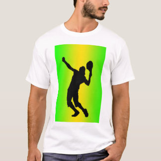 シルエットの緑のサーブのワイシャツ Tシャツ