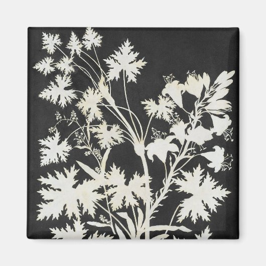 シルエットの花 マグネット (正面)