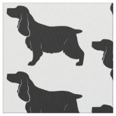 シルエットの英国のコッカースパニエル ファブリック (クローズアップ)