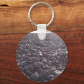 シルエットの西ピアに小石の上に表示 キーホルダー (正面)
