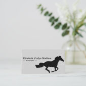 シルエットの馬08 名刺 (スタンド正面)