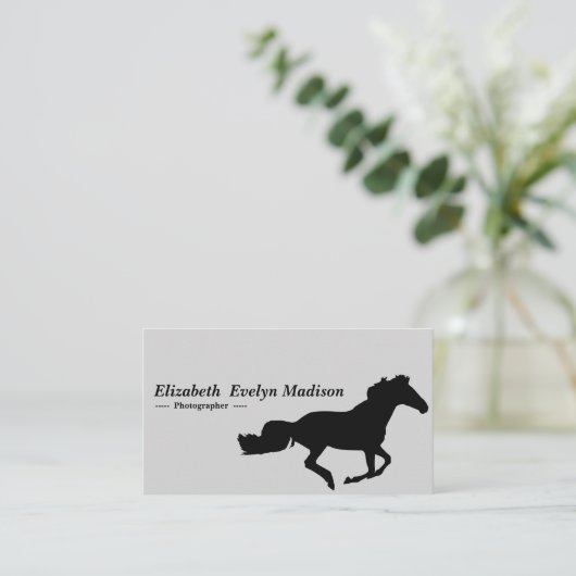 シルエットの馬08 名刺 (スタンド正面)