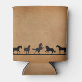 シルエットの馬 缶クーラー (正面)