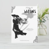 シルエットの魔女ハロウィンパーティー招待状 招待状 (スタンド正面)