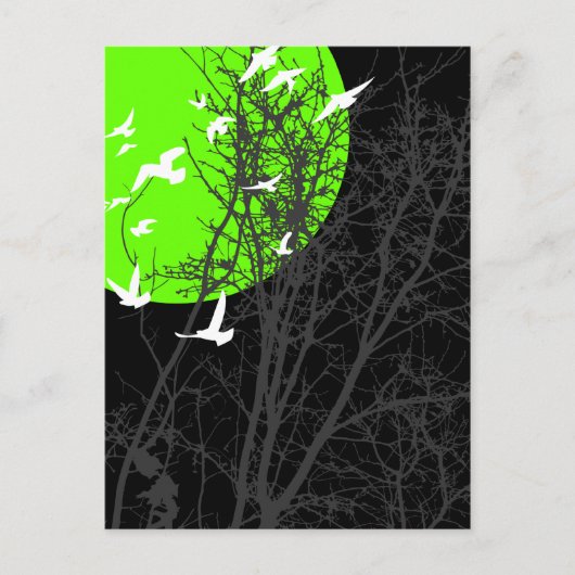 シルエットの鳥 ポストカード (正面)