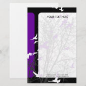 シルエットの鳥 便箋 (正面/裏面)