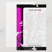 シルエットの鳥 便箋 (正面/裏面)