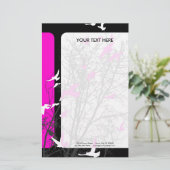 シルエットの鳥 便箋 (スタンド正面)