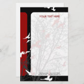 シルエットの鳥 便箋 (正面/裏面)