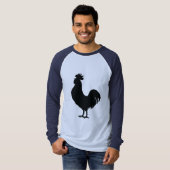 シルエットの鶏 Tシャツ (正面フル)