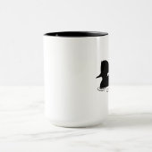 シルエットのMerganserのアヒル マグカップ (中央)