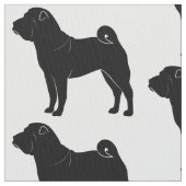 シルエットのShar Pei ファブリック (クローズアップ)
