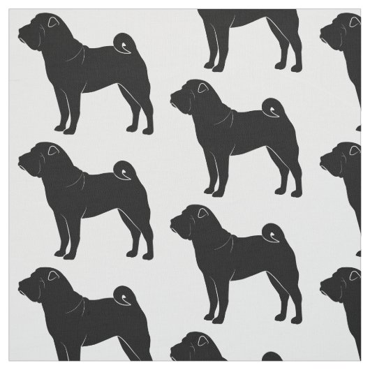 シルエットのShar Pei ファブリック (見本)