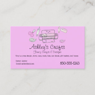 シルエットまたはクリカット用クラフトビニールピンク 名刺