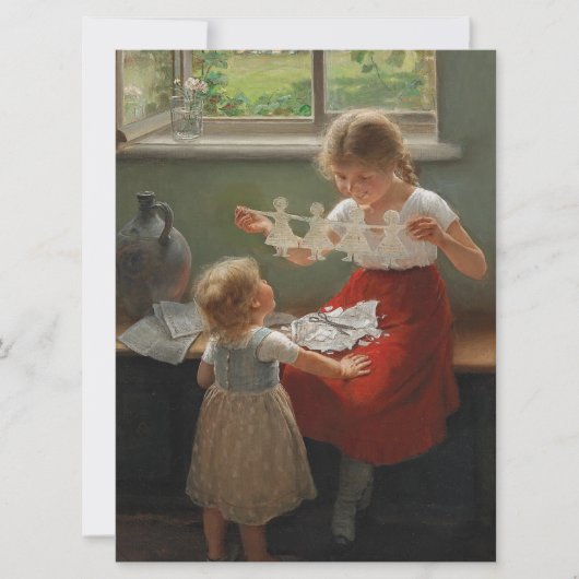 シルエットを作る子ども(かわいい遊子ども) カード (正面)