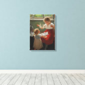 シルエットを作る子ども(かわいい遊子ども) キャンバスプリント (インサイチュ (ウッドフロア))