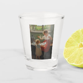 シルエットを作る子ども(かわいい遊子ども) ショットグラス