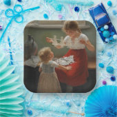 シルエットを作る子ども(かわいい遊子ども) ペーパープレート (パーティー)