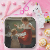 シルエットを作る子ども(かわいい遊子ども) ペーパープレート (パーティー)