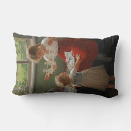 シルエットを作る子ども(かわいい遊子ども) ランバークッション