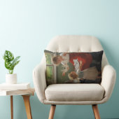 シルエットを作る子ども(かわいい遊子ども) ランバークッション (椅子)