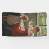 シルエットを作る子ども(かわいい遊子ども) 横断幕 (横)