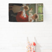 シルエットを作る子ども(かわいい遊子ども) 横断幕 (インサイチュ)