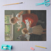 シルエットを作る子ども(かわいい遊子ども) 薄葉紙 (クラフト)