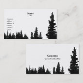 シルエットを描かれた木の名刺 名刺 (正面/裏面)