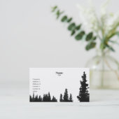 シルエットを描かれた木の名刺 名刺 (スタンド正面)