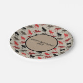 シルエットを移動パーソナライズされた ペーパープレート (アングル)