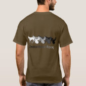 シルエットを競争させるStandardbred Tシャツ (裏面)
