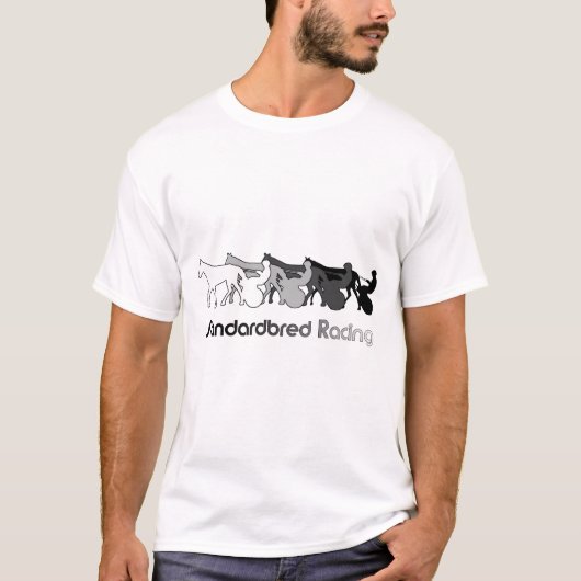 シルエットを競争させるStandardbred Tシャツ (正面)